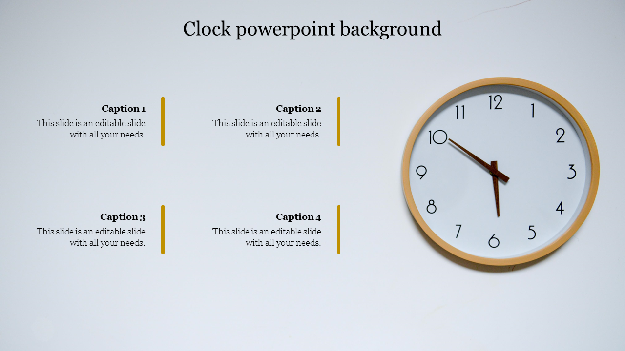 Clock PowerPoint Background Template and Google Slides